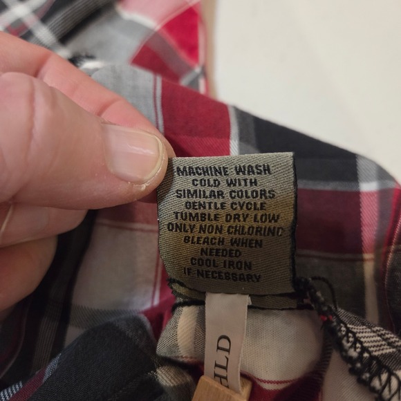 BKE Pearl Snap Shirt Men's Small Slim Fit Red Plaid Long Sleeve Western - Picture 9 of 9